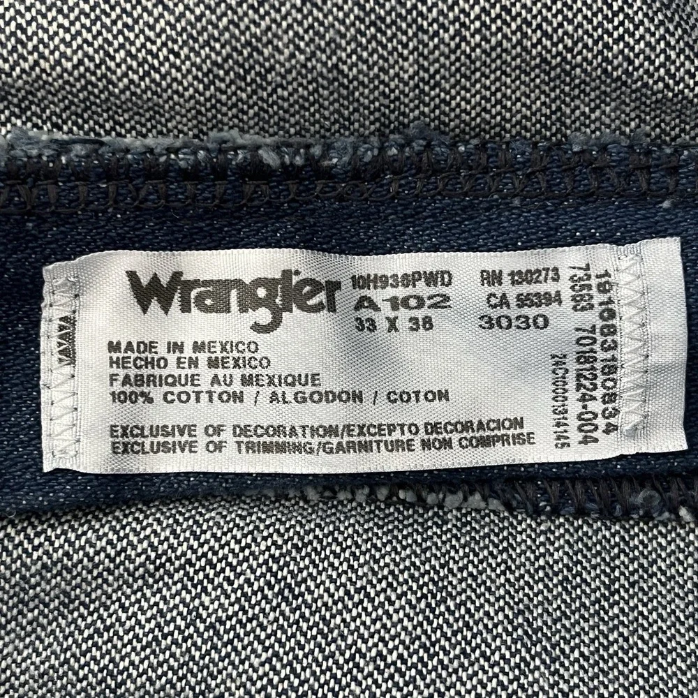 NWT Wrangler Men's Cowboy Cut Jeans 33x38 Tall Blue Denim 936 Slim Western Rodeo